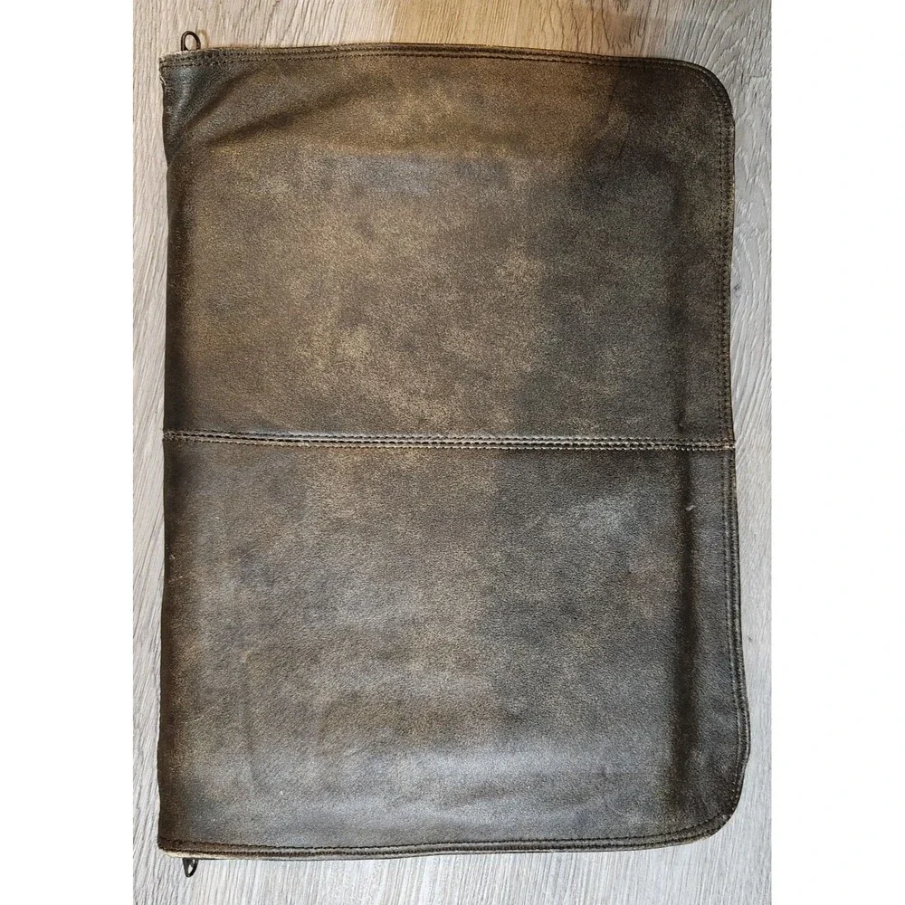 Vintage Scully Aviator Planner Binder Brown Leather Good Condition